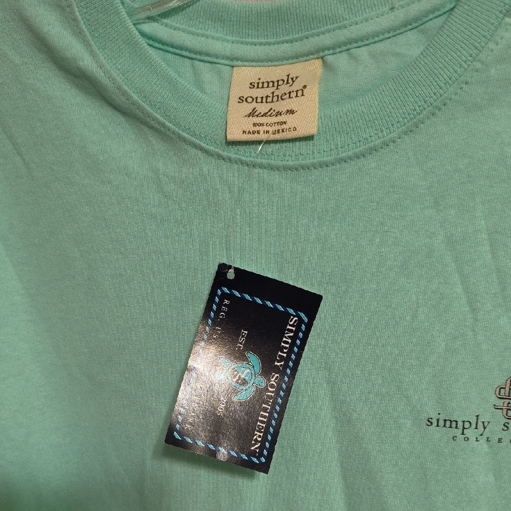 Simply Southern Mint Green Dalmatian Dog Design "Different is Beautiful" Shirt M - Picture 4 of 10